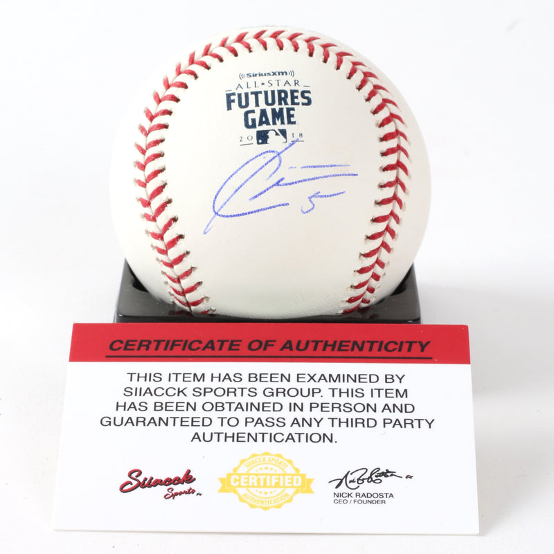 Carter Kieboom Signed 2018 Futures Game Baseball Nationals