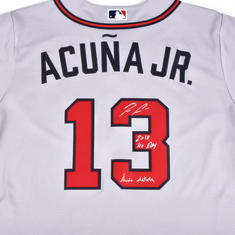 Ronald Acuna Jr. Signed Atlanta Braves Jersey Multiple Inscriptions - –  More Than Sports