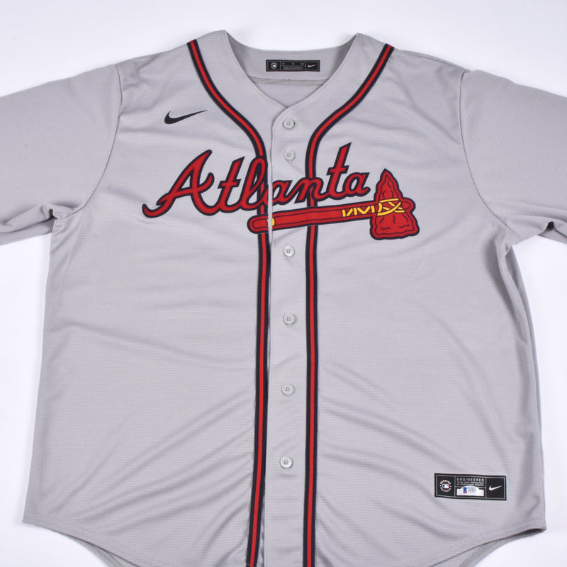 Ronald Acuna Jr Autographed Atlanta Braves Nike Gray Baseball Jersey - JSA  COA