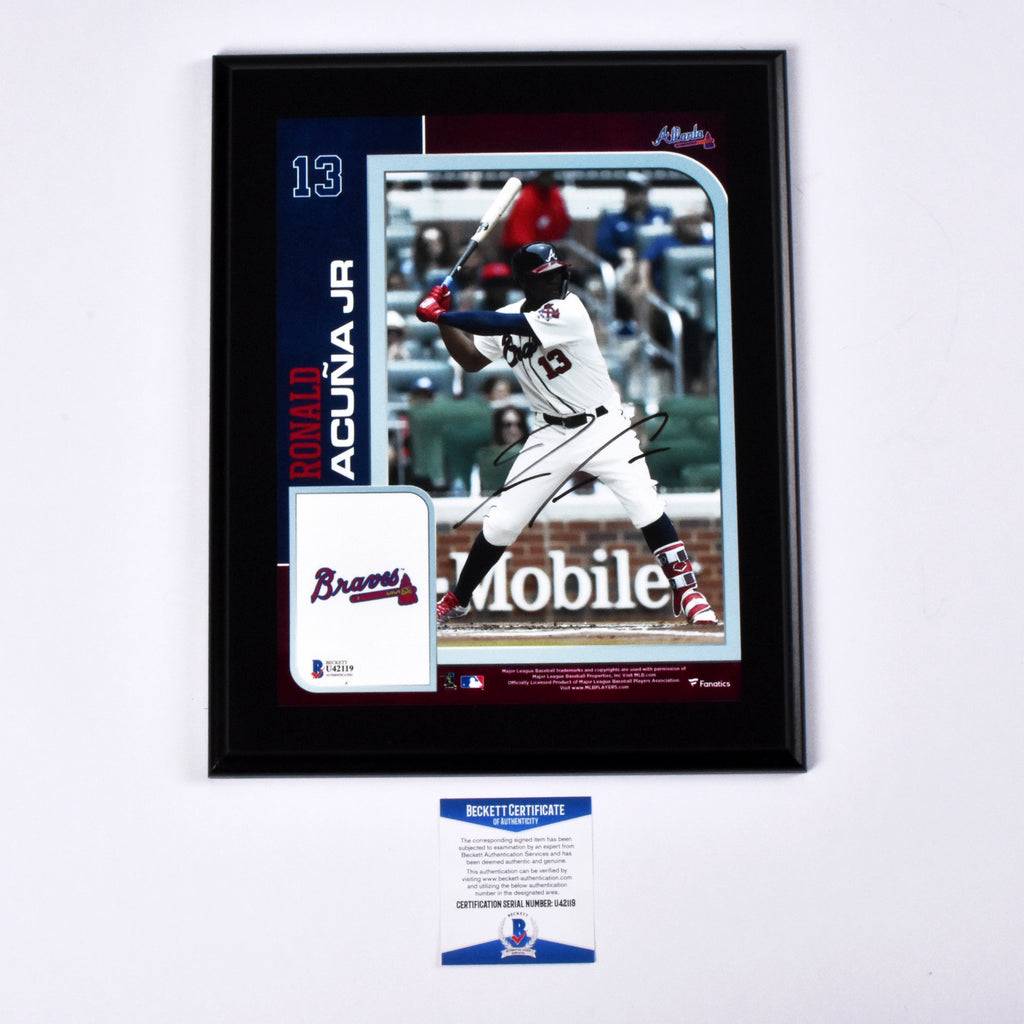 Ronald Acuna Signed Authentic Plaque Atlanta Braves MLB