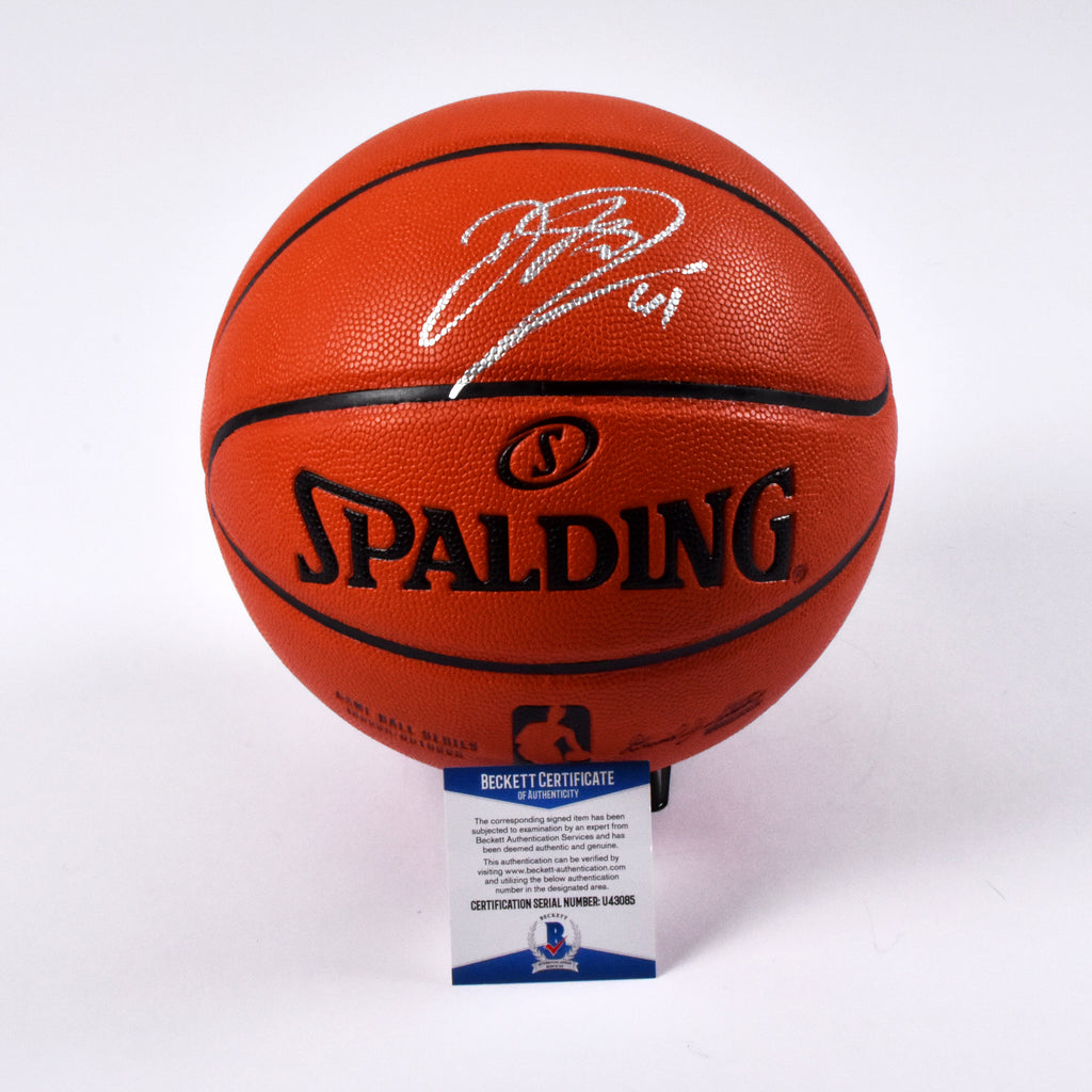 Giannis Antetokounmpo Autographed Spalding NBA Game Series Leather