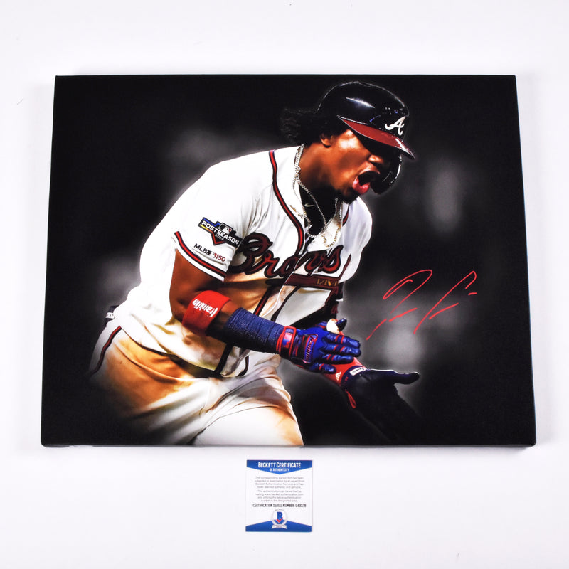Ronald Acuña Jr. Signed Canvas Atlanta Braves