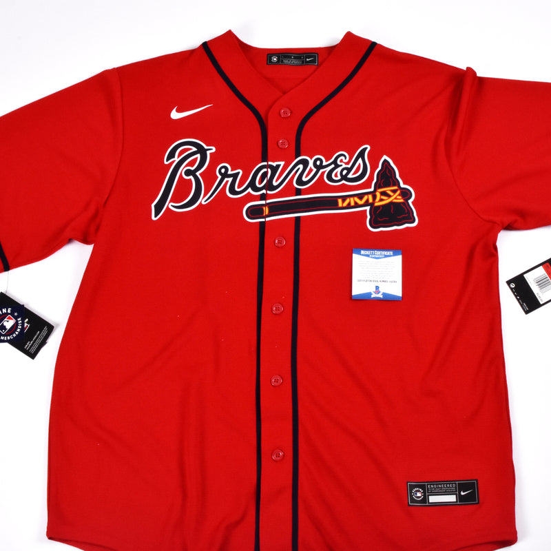 red braves jersey acuna