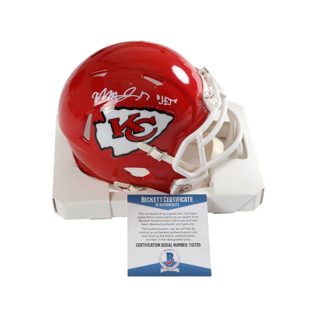 Mecole Hardman Signed helmet mini Kansas Chiefs Inscribed Beckett