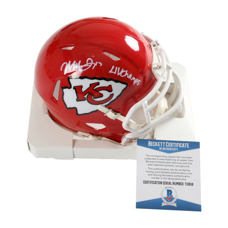 Mecole Hardman Signed Mini Helmet Kansas City Chiefs Inscribed Beckett