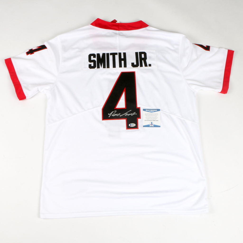 Nolan Smith Jr. Signed Jersey White Georgia Bulldogs