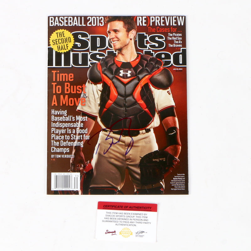 Buster Posey signed Sports Illustrated San Francisco Giants