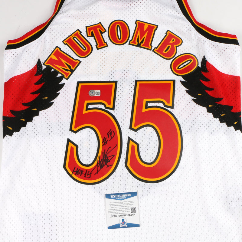 Dikembe Mutombo Signed Atlanta Hawks Jersey Mitchell & Ness