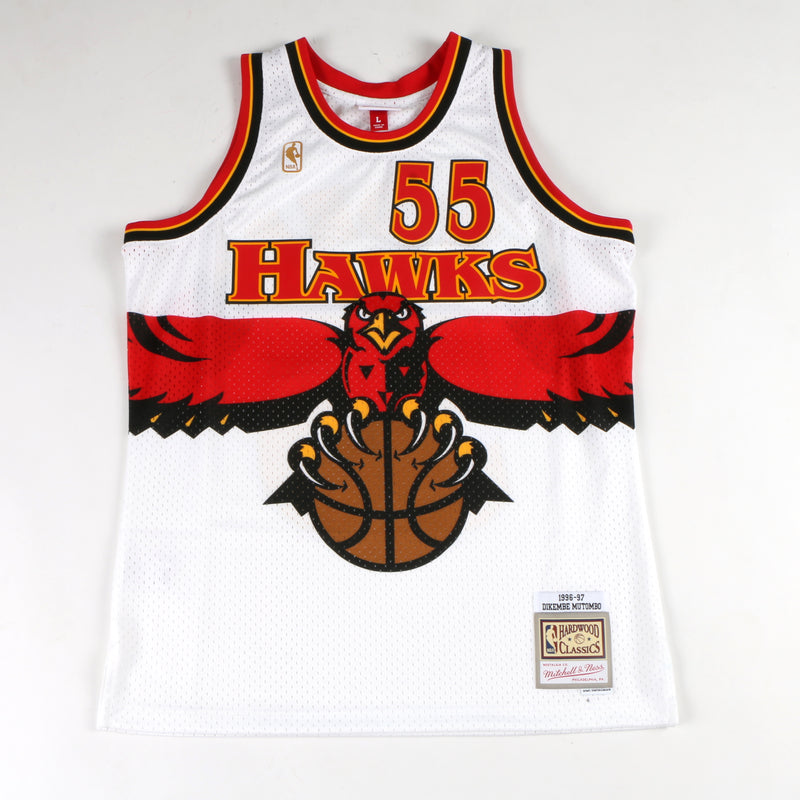 Dikembe Mutombo Atlanta Hawks Signed Autographed Throwback Jersey –