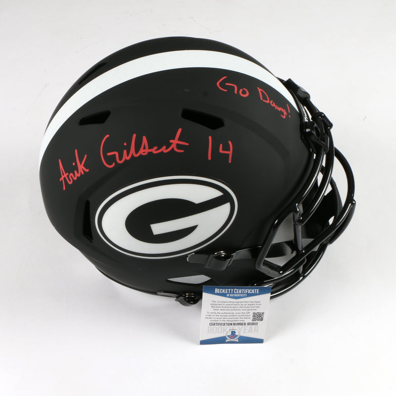 Arik Gilbert Signed Full Size Eclipse Helmet Georgia Bulldogs