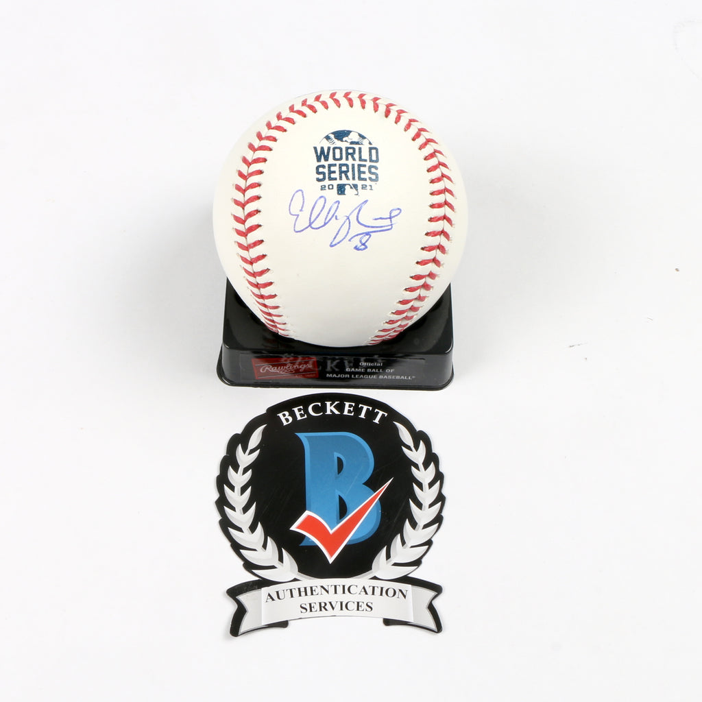 Eddie Rosario Signed Official 2021 World Series Baseball Atlanta Braves