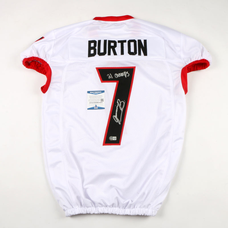 Jermaine Burton Signed Jersey Custom Game Cut White Georgia Bulldogs