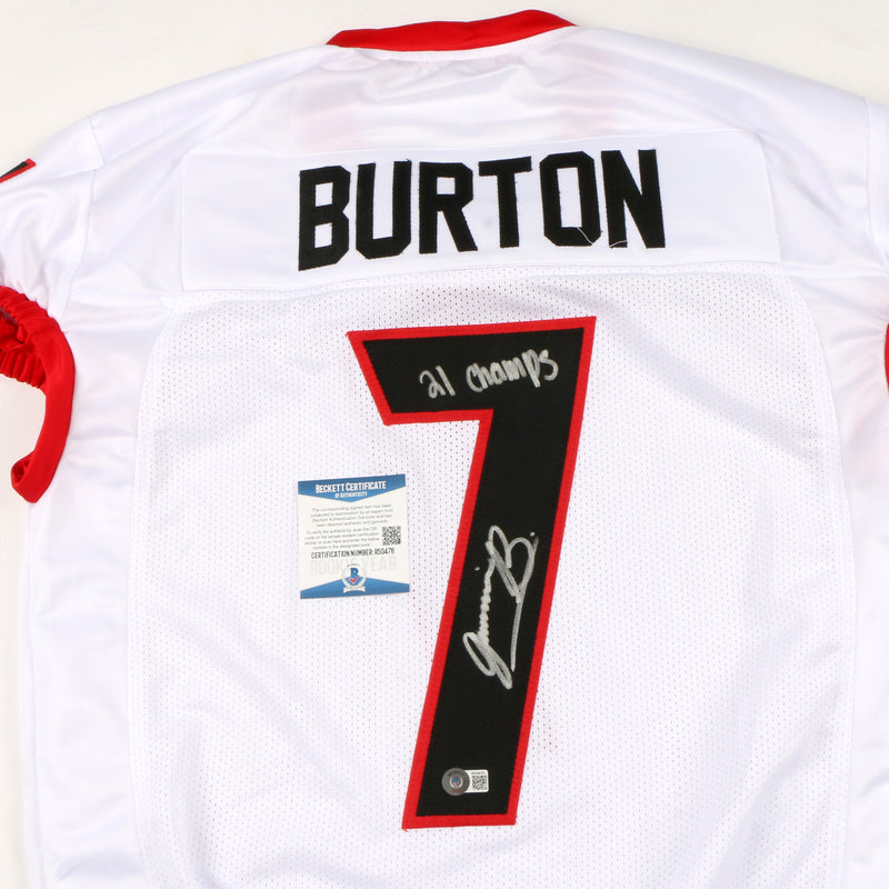 Jermaine Burton Signed Jersey Custom Game Cut White Georgia Bulldogs