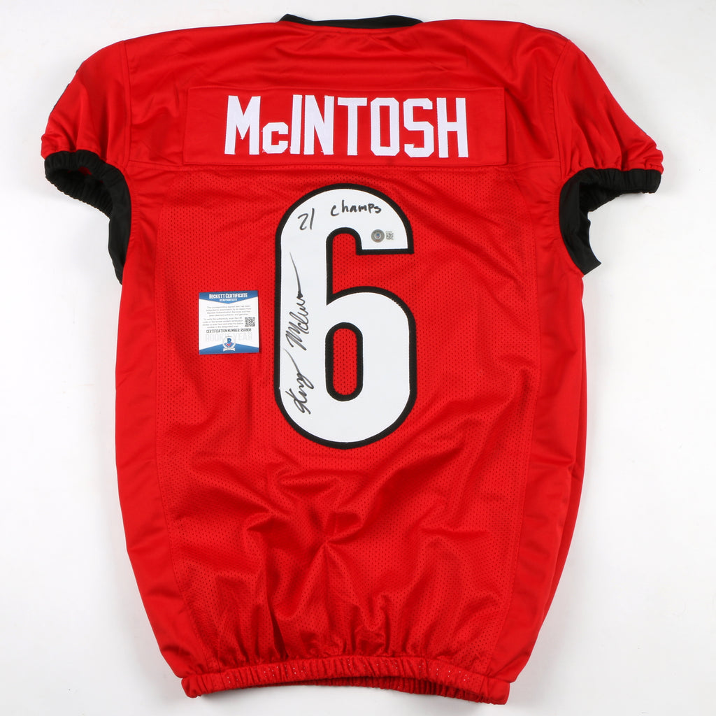 Kenny McIntosh Signed Jersey Custom Game Cut Red Georgia Bulldogs