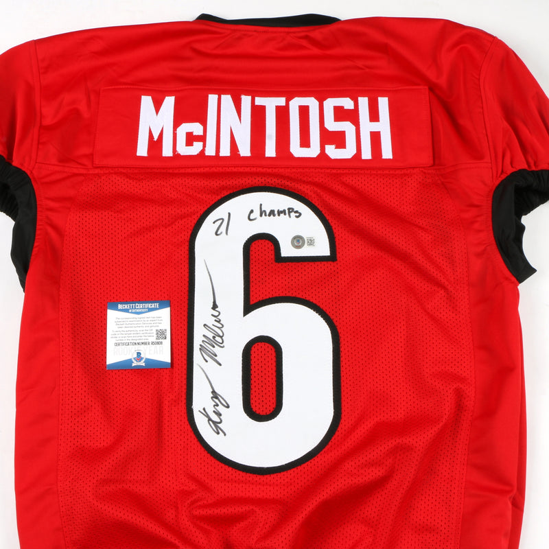 Kenny McIntosh Signed Jersey Custom Game Cut Red Georgia Bulldogs