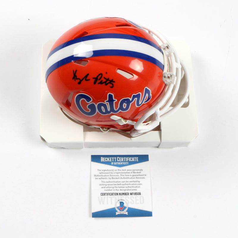 Kyle Pitts Signed Mini Helmet Florida Gators (Orange)