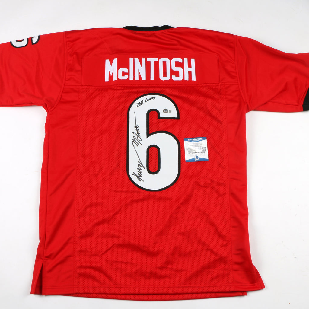 Kenny McIntosh Signed Jersey Custom Red Georgia Bulldogs