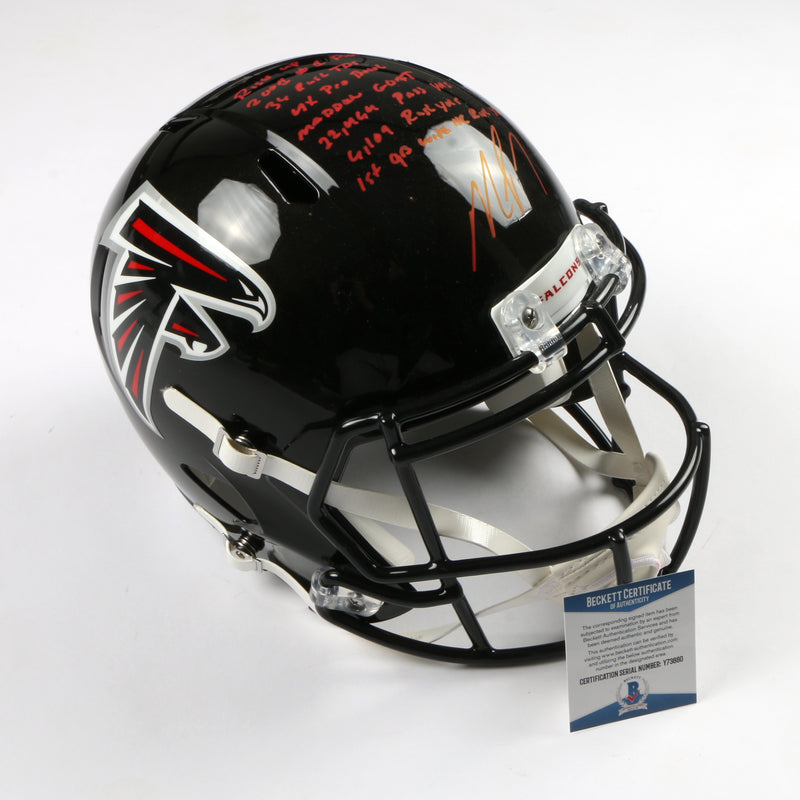 Michael Vick Autographed Atlanta Falcons Eagles NFL Replica Duke Footb -  Famous Ink