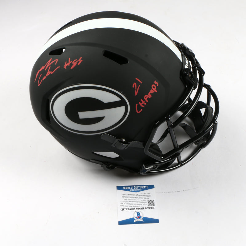 Jalen Carter Signed Full Size Helmet Eclipse Rep Georgia Bulldogs Inscribed