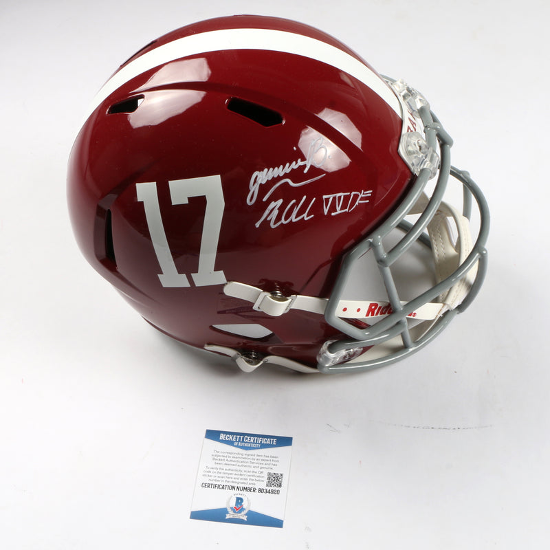 Jermaine Burton Signed Full Size Helmet Speed Rep Alabama