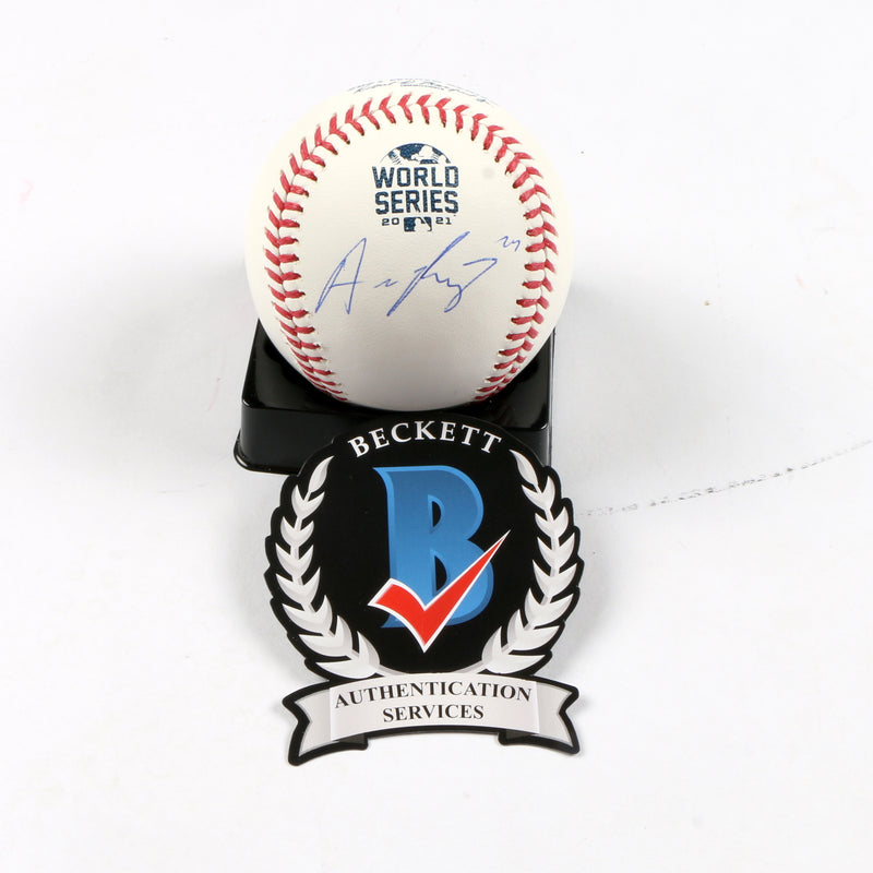 Austin Riley Signed Official 2021 World Series Baseball Atlanta Braves
