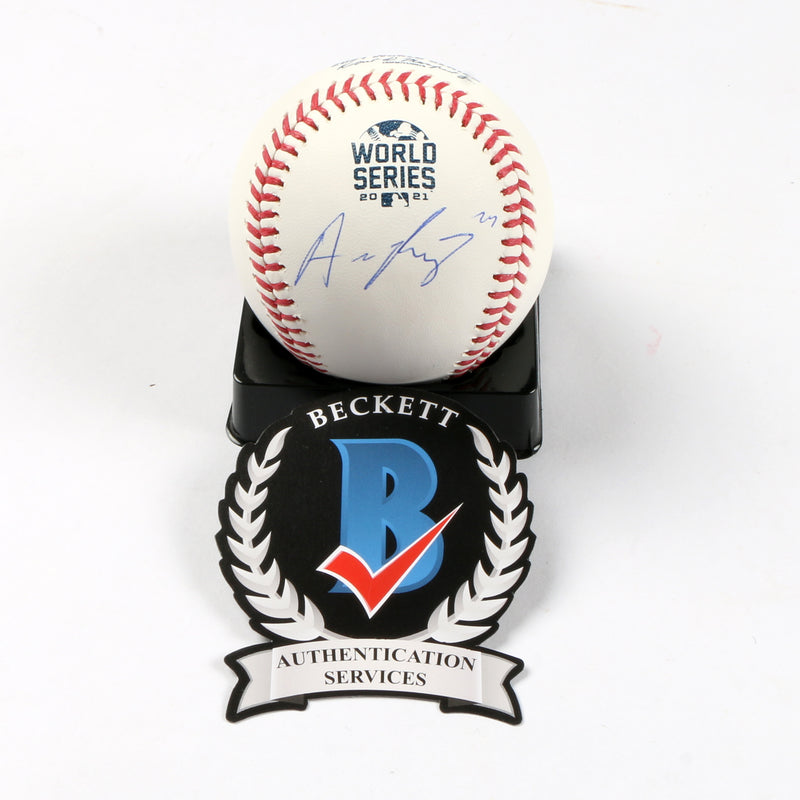 Austin Riley Signed Official 2021 World Series Baseball Atlanta Braves