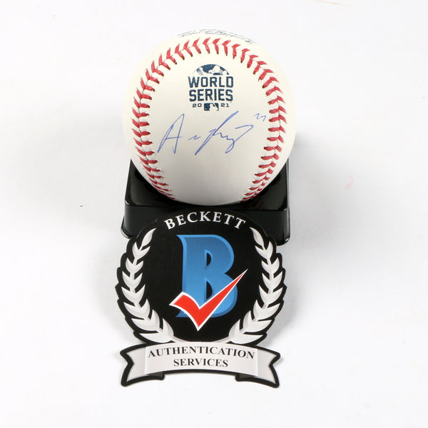 Austin Riley Signed Austin Riley Signed Official 2021 World Series Baseball Atlanta Braves ...