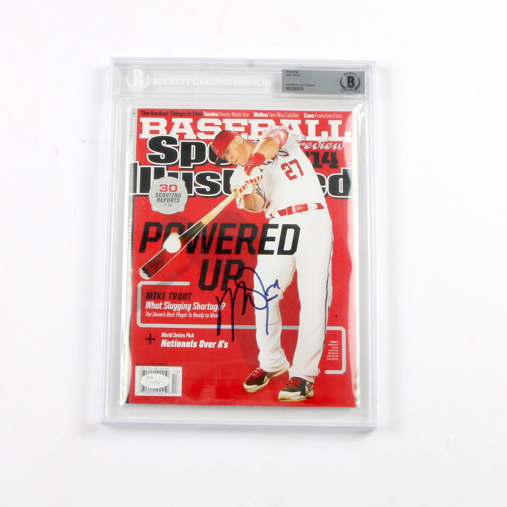 Mike Trout Signed Sports Illustrated Slabbed Los Angeles Angels
