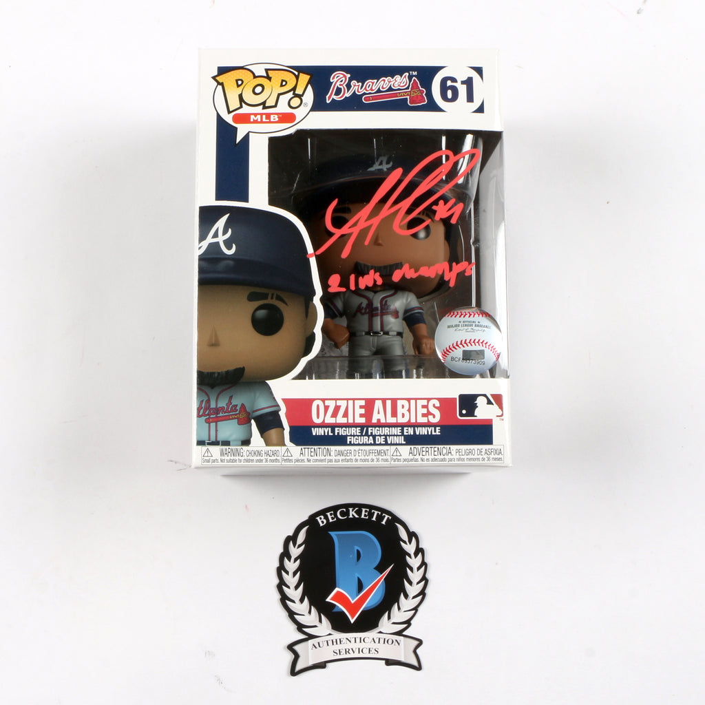 Ozzie Albies Signed Funko Pop 21 WS Champs Atlanta Braves