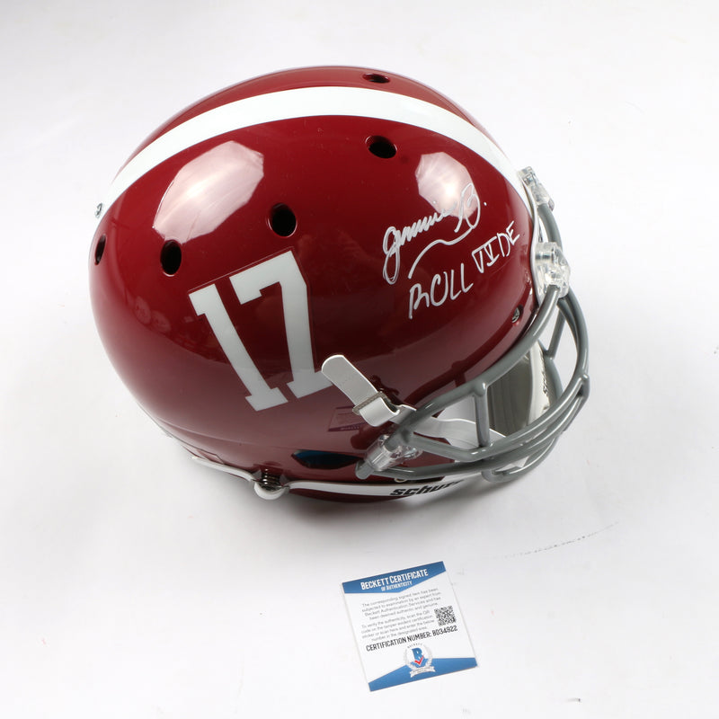 Jermaine Burton Signed Full Size Schutt Helmet Alabama