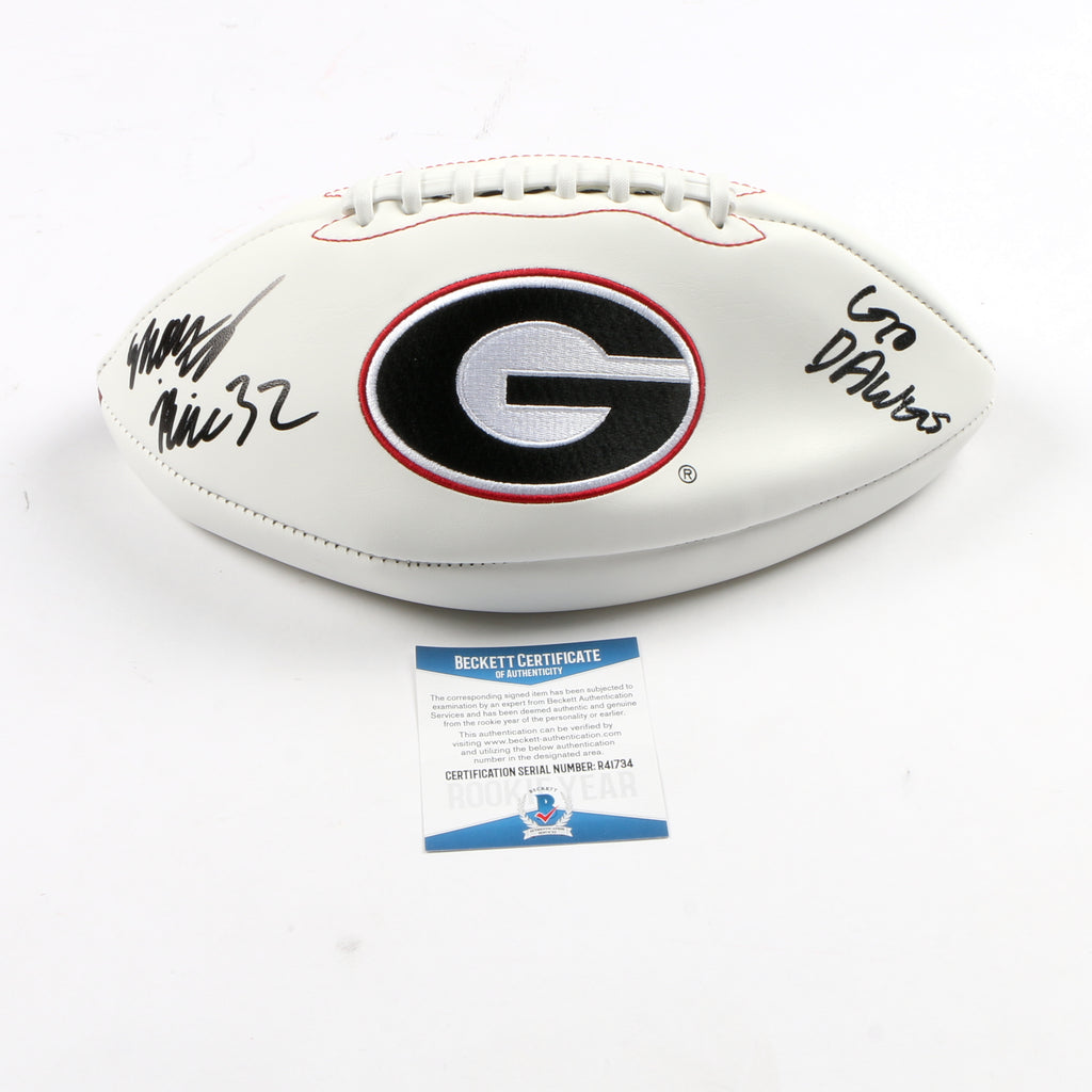 Monty Rice Signed Football Georgia Bulldogs