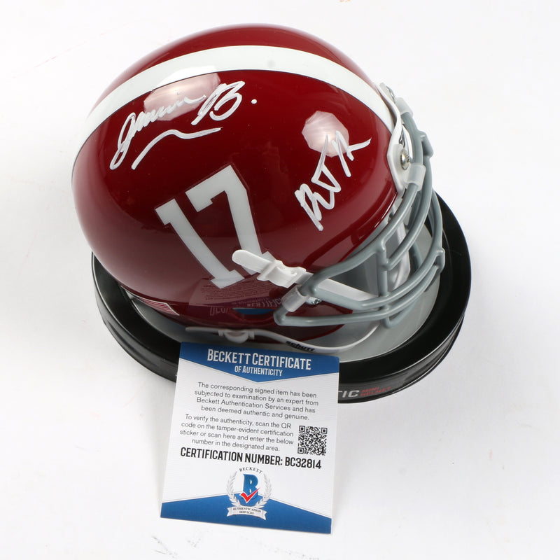 Jermaine Burton Signed Mini Helmet Alabama