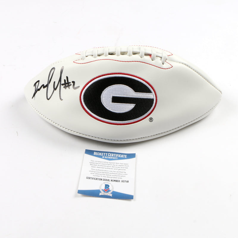Richard LeCounte Signed White Panel Georgia Bulldogs Football