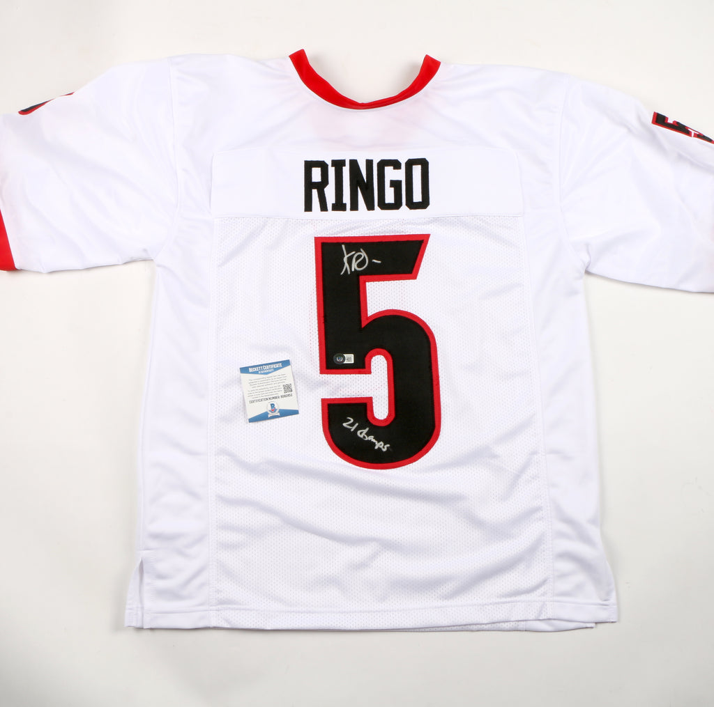 Kelee Ringo Signed Jersey Custom White Georgia Bulldogs