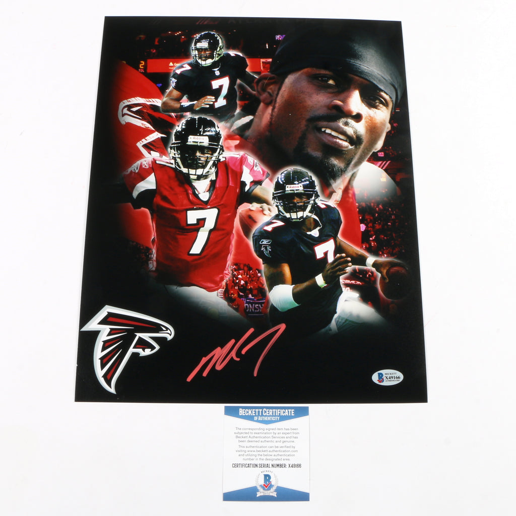 Michael Vick Signed 11x14 Photo Edit Atlanta Falcons