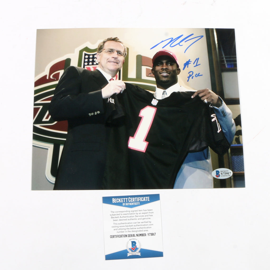 Michael Vick Signed 8x10 Photo #1 Draft Pick Atlanta Falcons