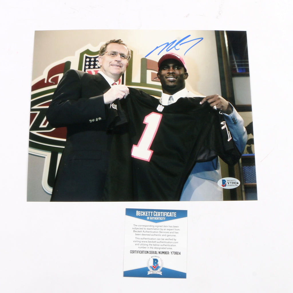 Michael Vick Signed 8x10 Photo Draft Atlanta Falcons