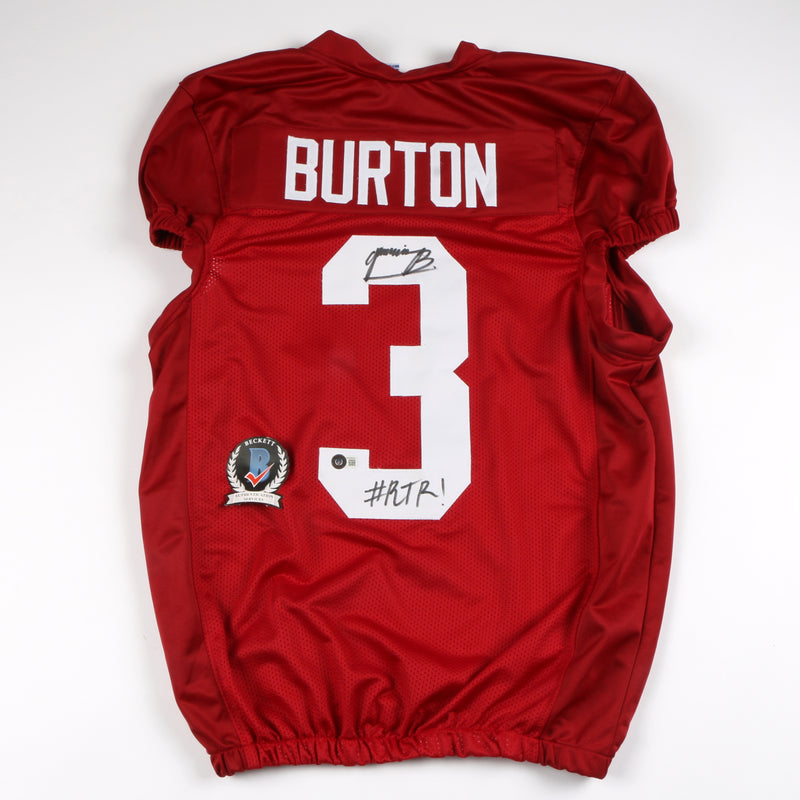 Jermaine Burton Signed Jersey Game Cut Alabama Crimson Tide