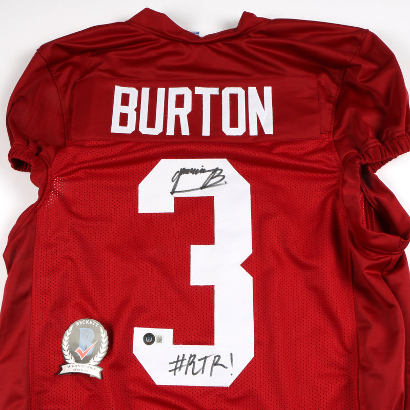 Jermaine Burton Signed Jersey Game Cut Alabama Crimson Tide