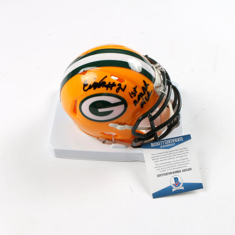 Eric Stokes Signed Speed Mini Helmet Greenbay Packers
