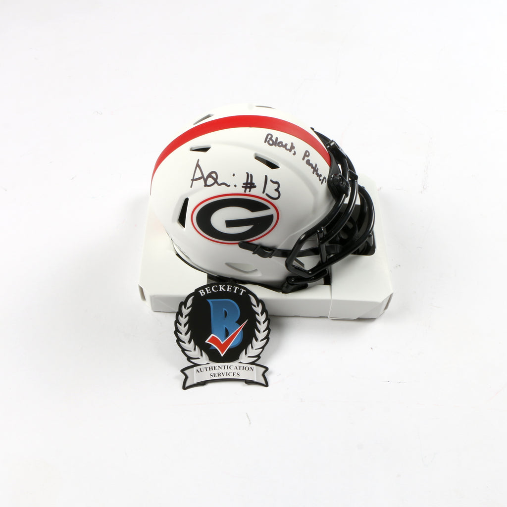 Azeez Ojulari Signed Mini Helmet Lunar Eclipse Georgia Bulldogs Inscribed