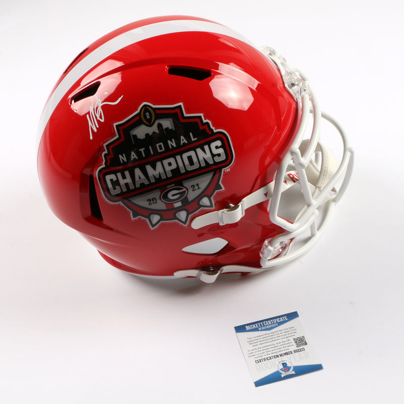 George Pickens Signed Helmet Georgia Bulldogs National Championship