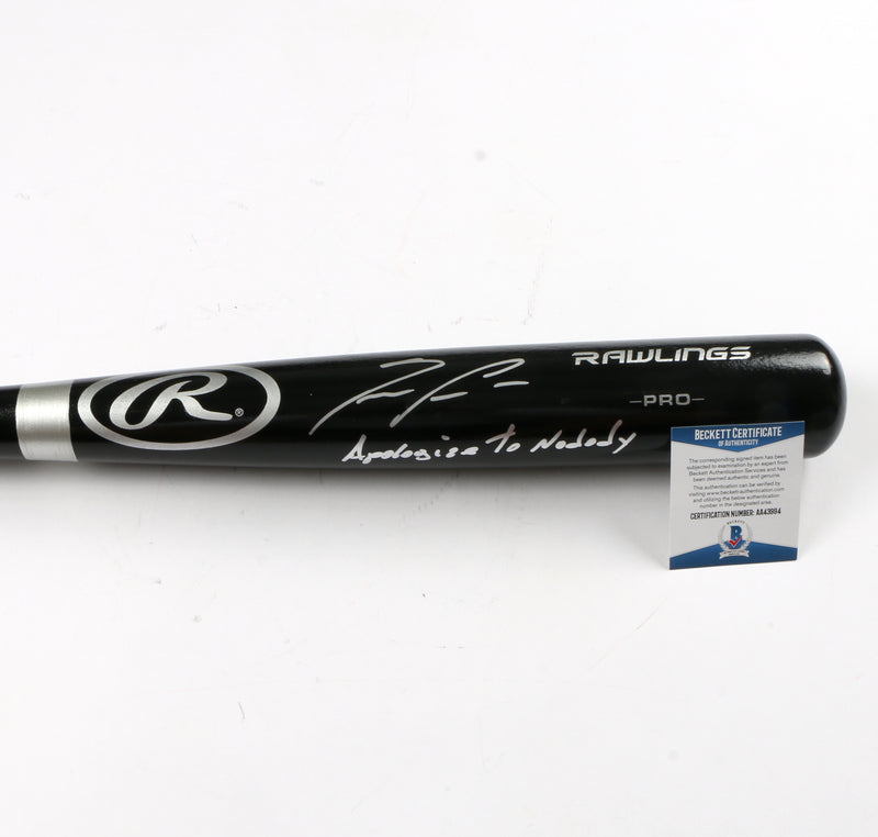 Ronald Acuna Jr. Signed Bat Big Stick Black