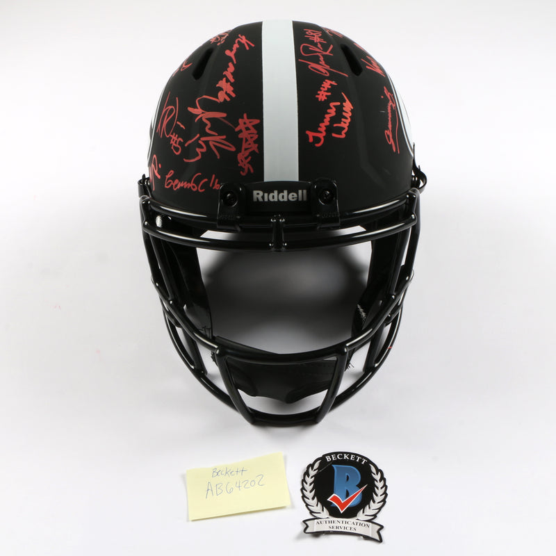 2021 National Champs Helmet Team Signed Eclipse Speed Rep Georgia Bulldogs BAS AB64202