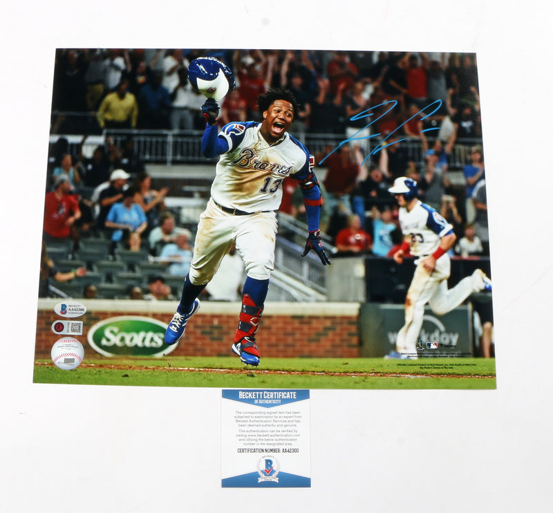 Ronald Acuna JR Signed 11x14 Atlanta Braves MLB Beckett