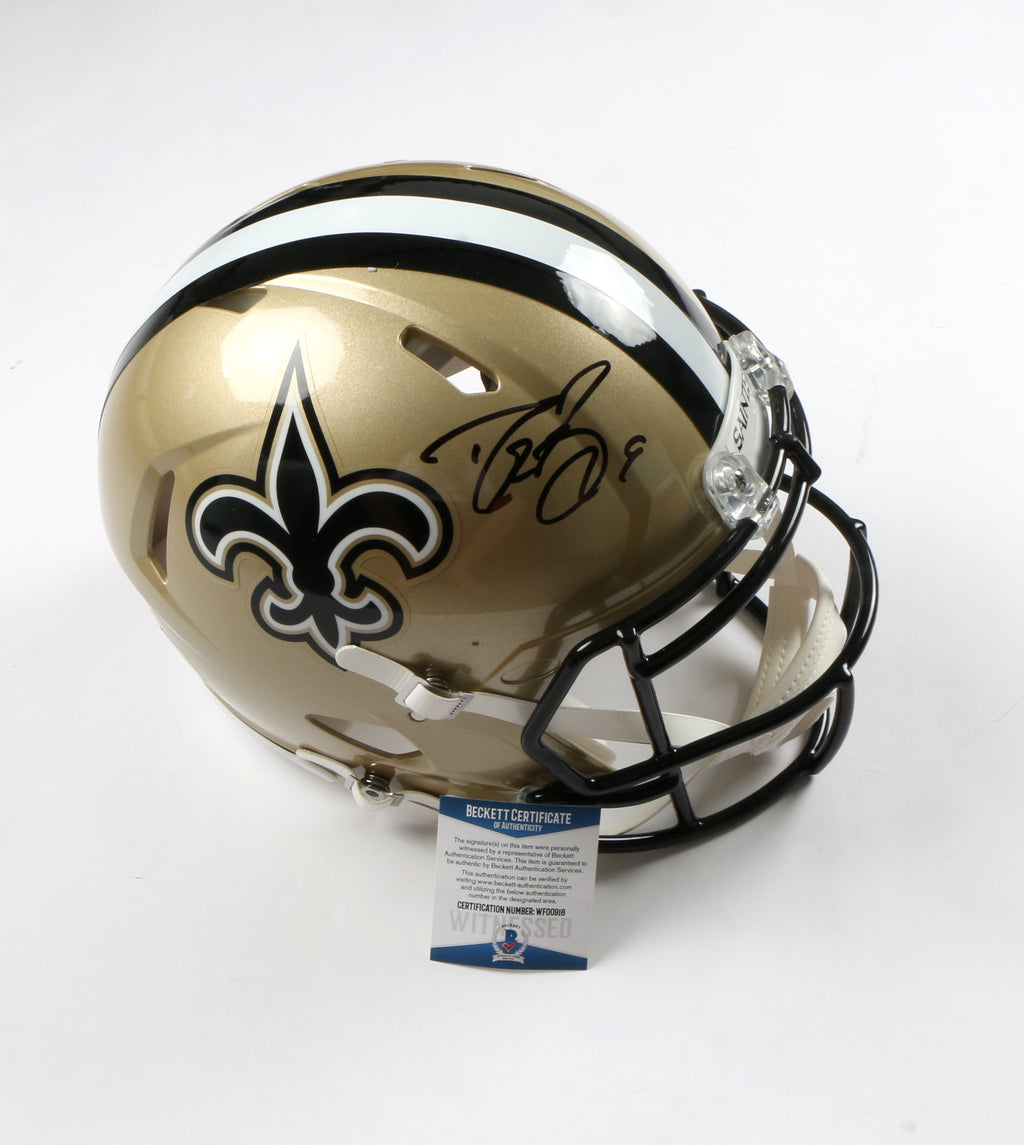 Drew Brees Signed Full Size Helmet Authentic New Orleans Saints