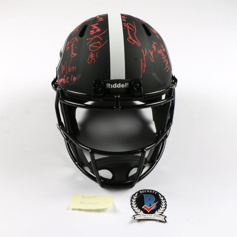 2021 National Champs Helmet Team Signed Eclipse Speed Rep Georgia Bulldogs BAS AB64223