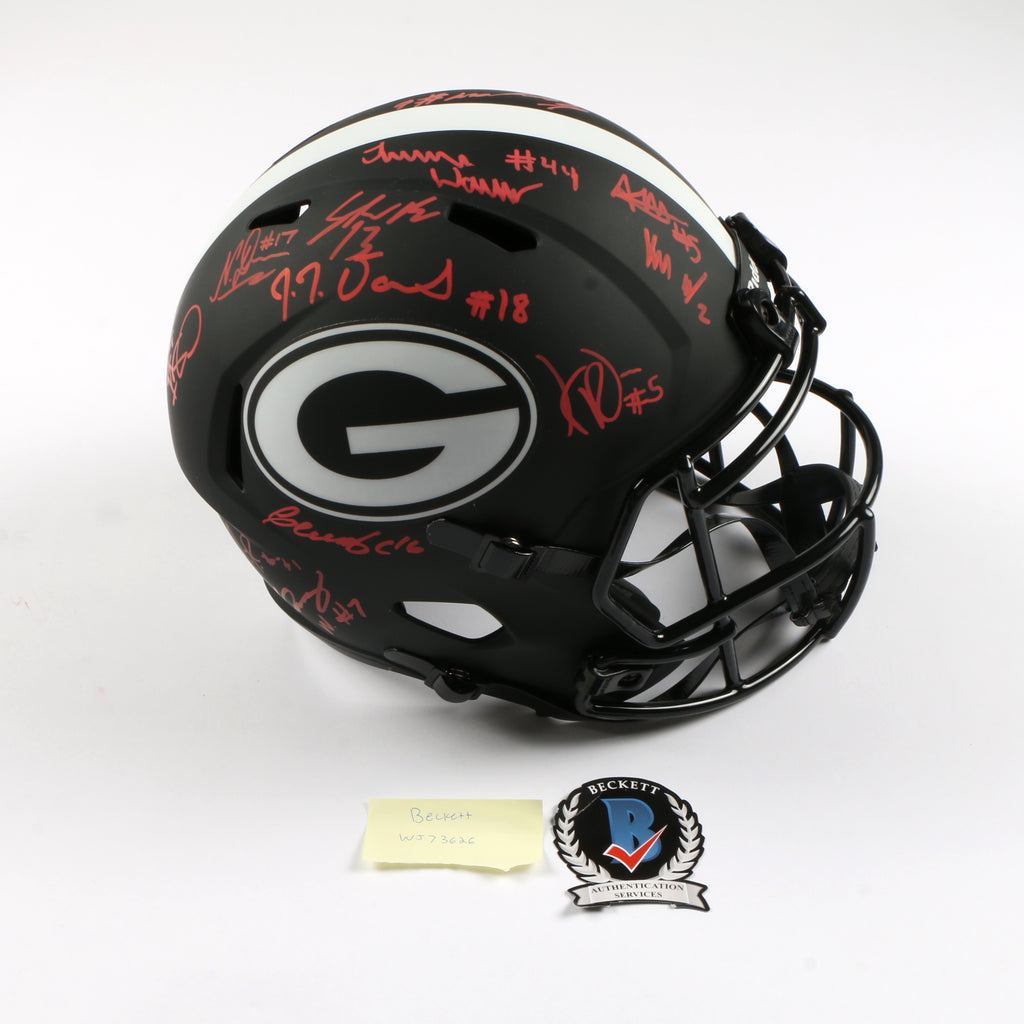 2021 National Champs Helmet Team Signed Eclipse Speed Rep Georgia Bulldogs BAS WJ73262