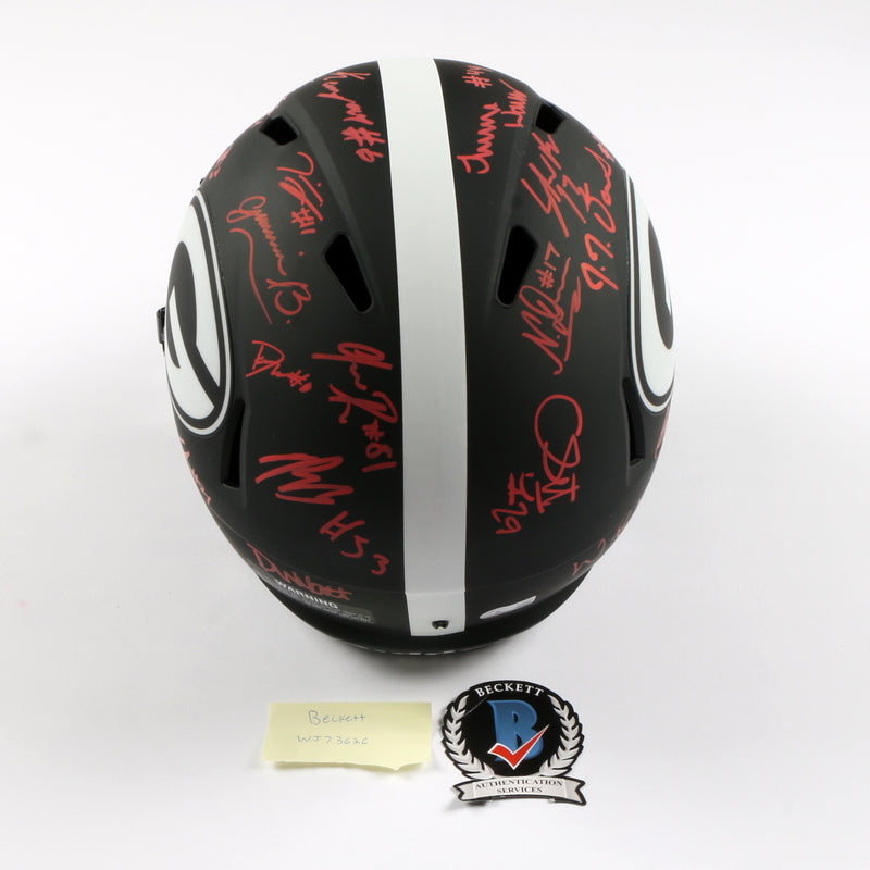 2021 National Champs Helmet Team Signed Eclipse Speed Rep Georgia Bulldogs BAS WJ73262