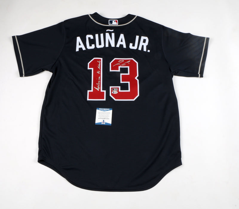 signed acuna jersey